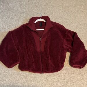 All in Motion XS Cozy Burgundy Teddy Jacket